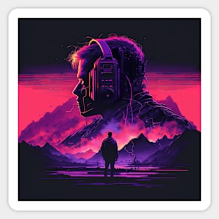 Synthwave apocalypse Sticker